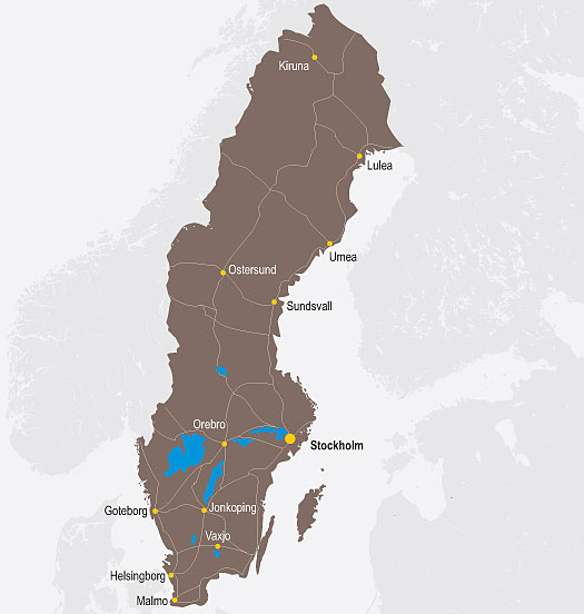 Mapka Szwecji